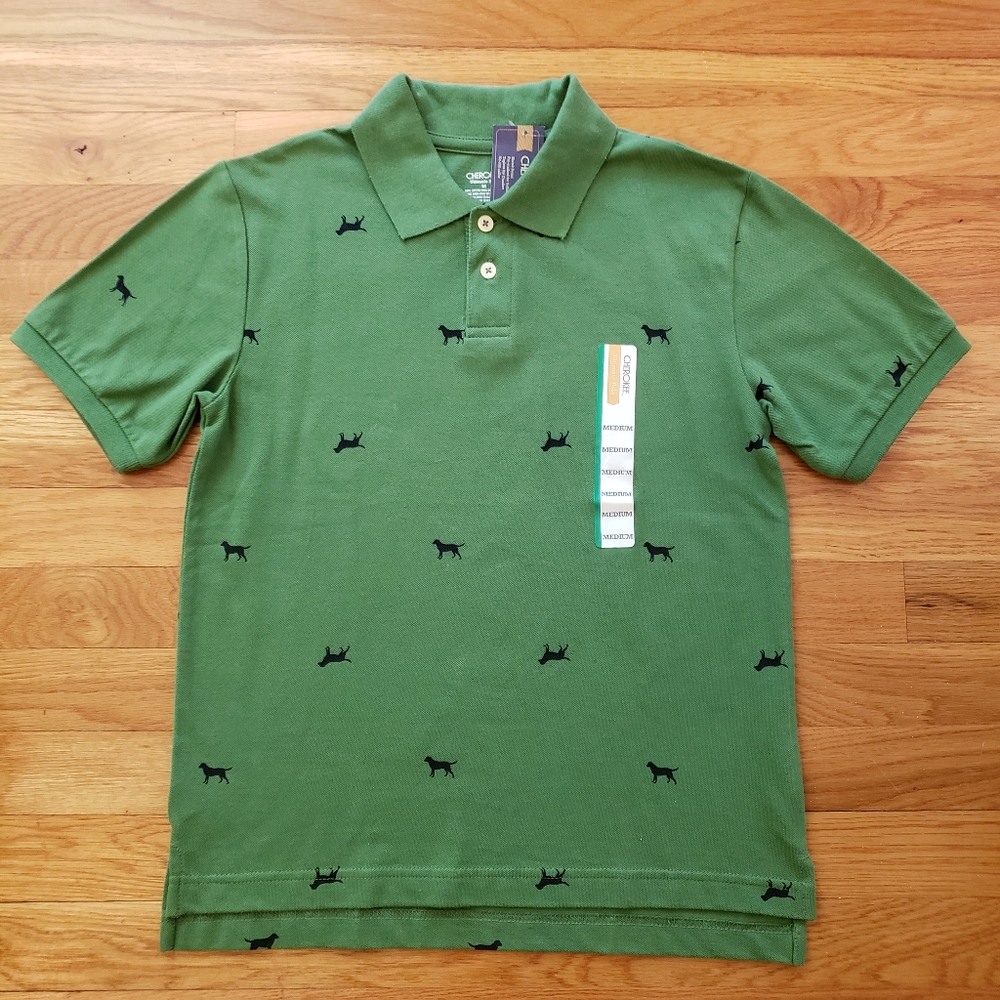Boys Cherokee Polo Shirt Sz M(8-10)-NWT
